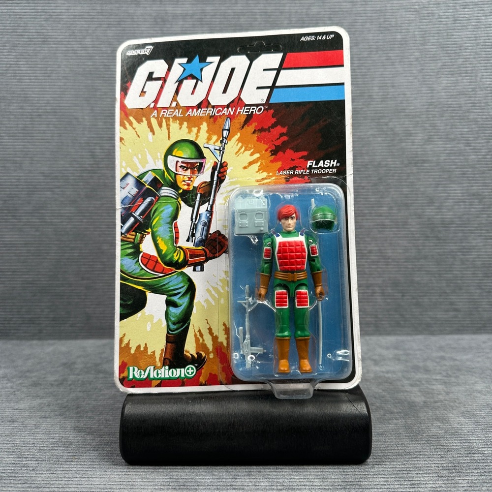 Super7 GI Joe ReAction Flash Laser Rifle Trooper 3.75 Inch Action Figure New
